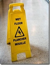 wet floor warning