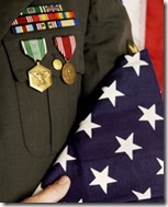 Soldier with US Flag
