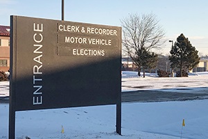 Clerk & Recorder Entrance Sign