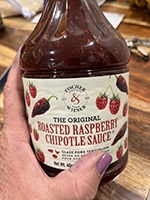 Jar of roasted raspberry chipotle sauce