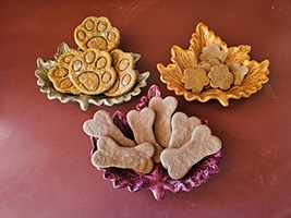 Paw and Bone shape dog treats