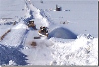 snowplows hard at work