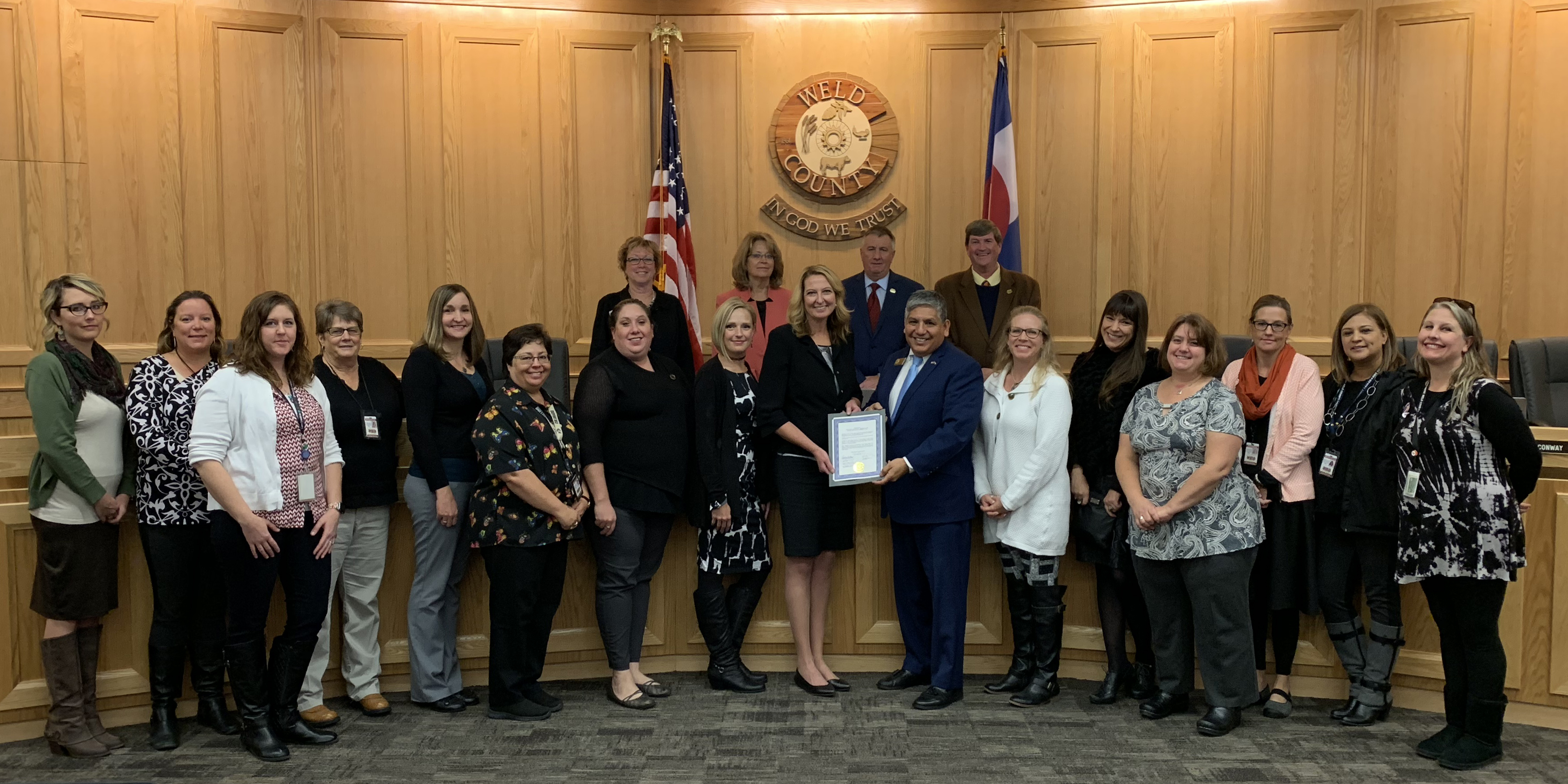 The Board of Commissioners proclaimed 11/6 as Weld County Adoption Day.