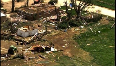 Damage from the 2008 tornado.