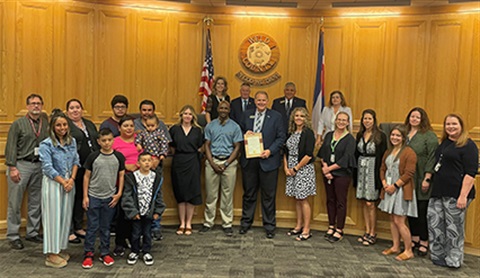 Weld County Permanency staff with BOCC
