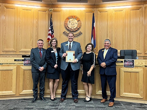 Weld County Commissioners holding Constitution Month Proclamation