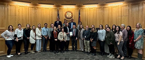 Weld County Commissioners with Foster and Kinship Care staff