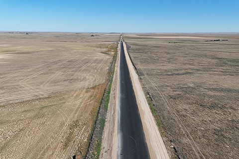 An aerial of WCR 77 from Sept. 27, 2024.