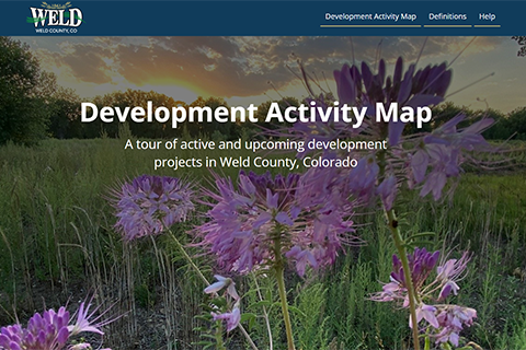 Screenshot of the Weld County Development Activity Map