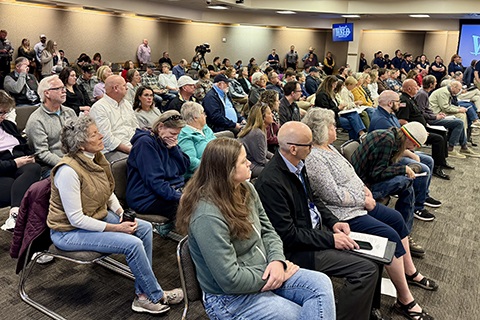 Attendees at the final reading of Code Ordinance 2026-01. 