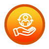 hand holding person up