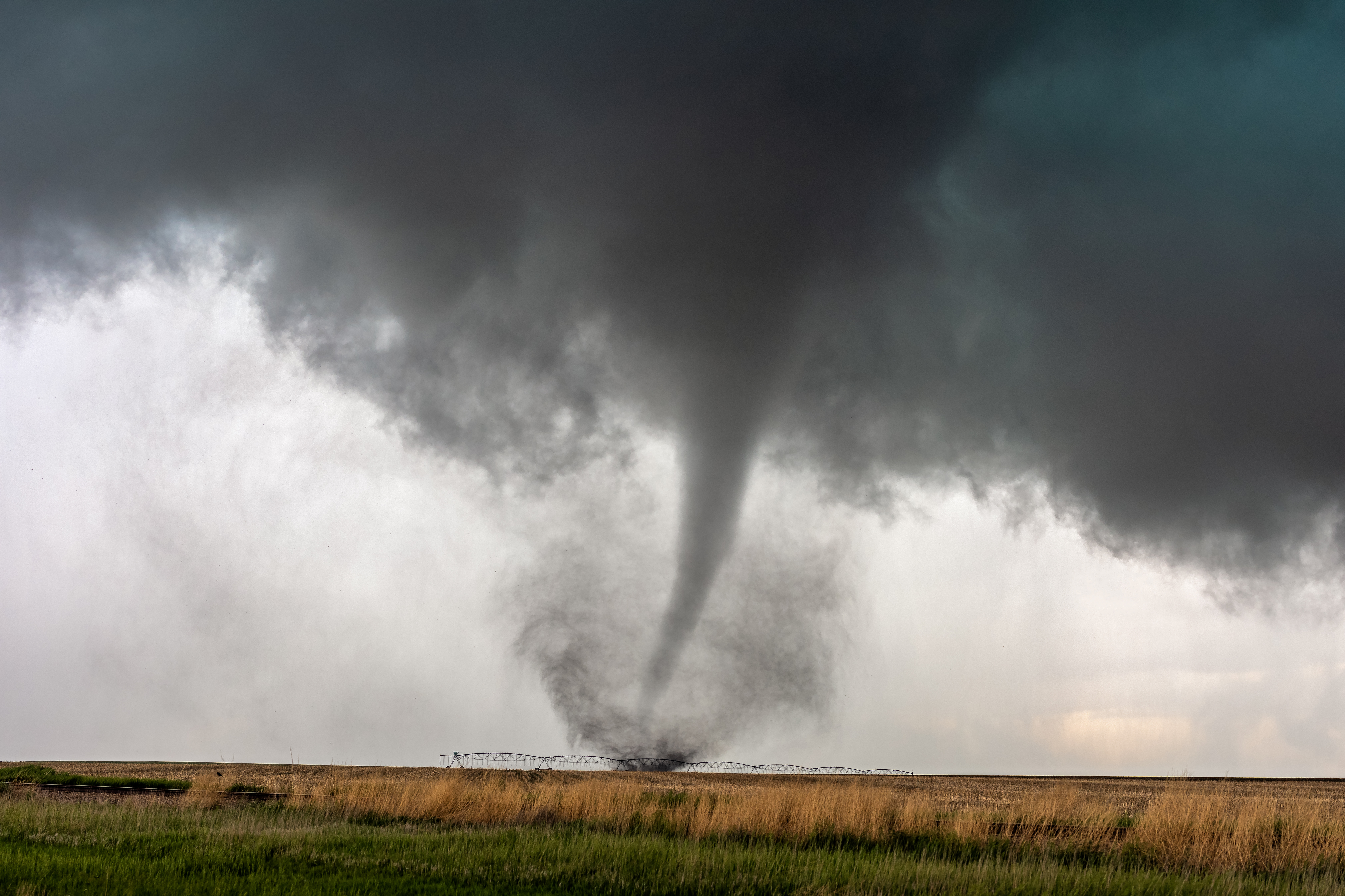 A tornado in the plains.